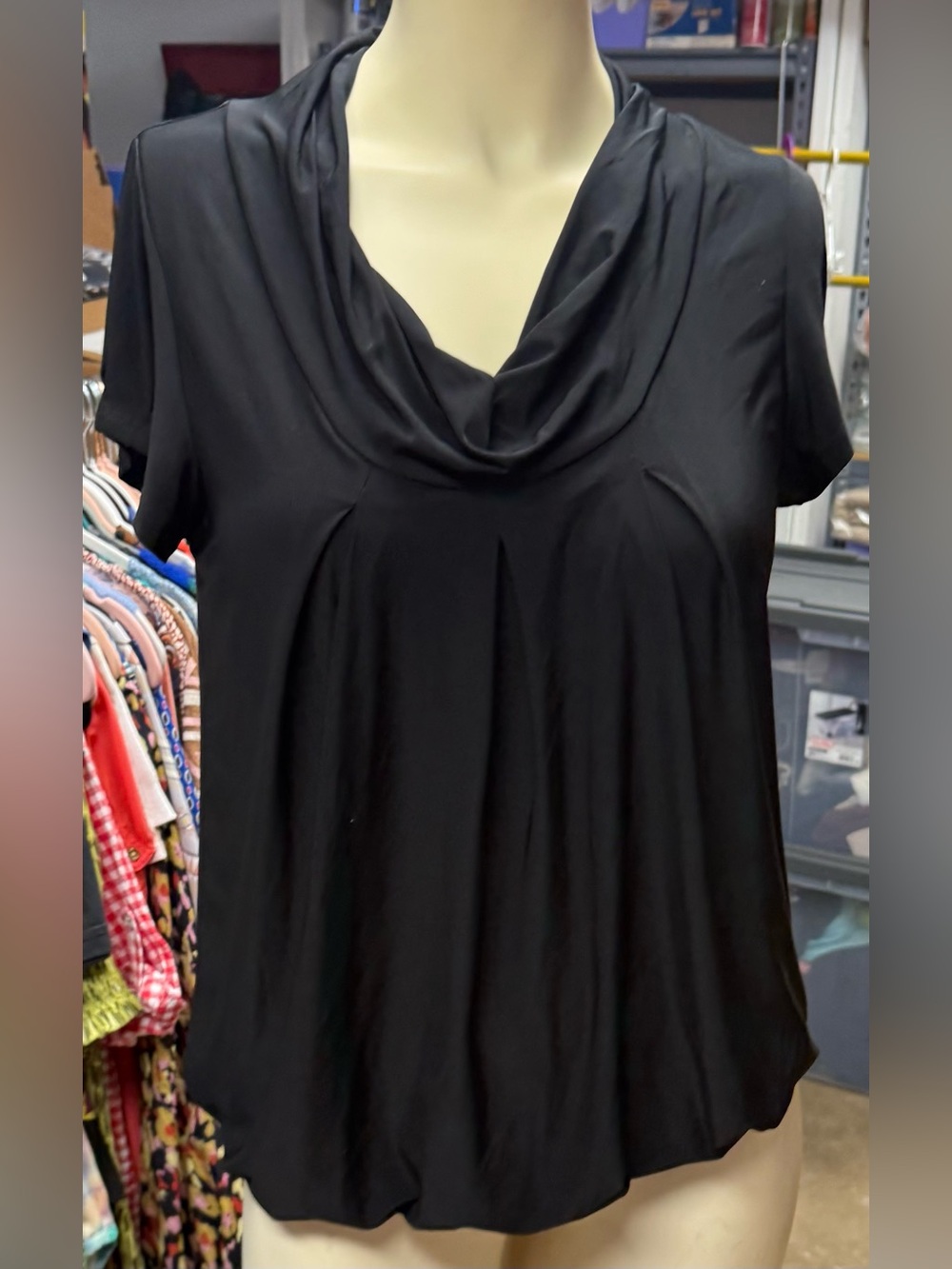 The Limited 1990’s vintage women’s size small cowl neck blouse solid black - Picture 1 of 1